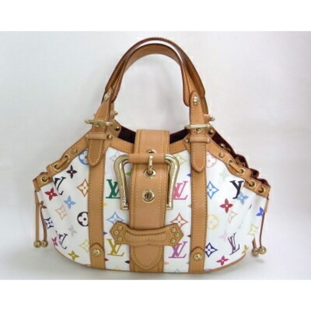 Louis Vuitton Theda PM Handbag Multicolor White